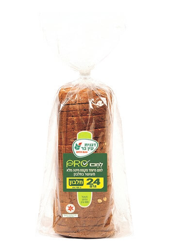 לחם פרו מקמח חיטה מלא, 24 גרם חלבון